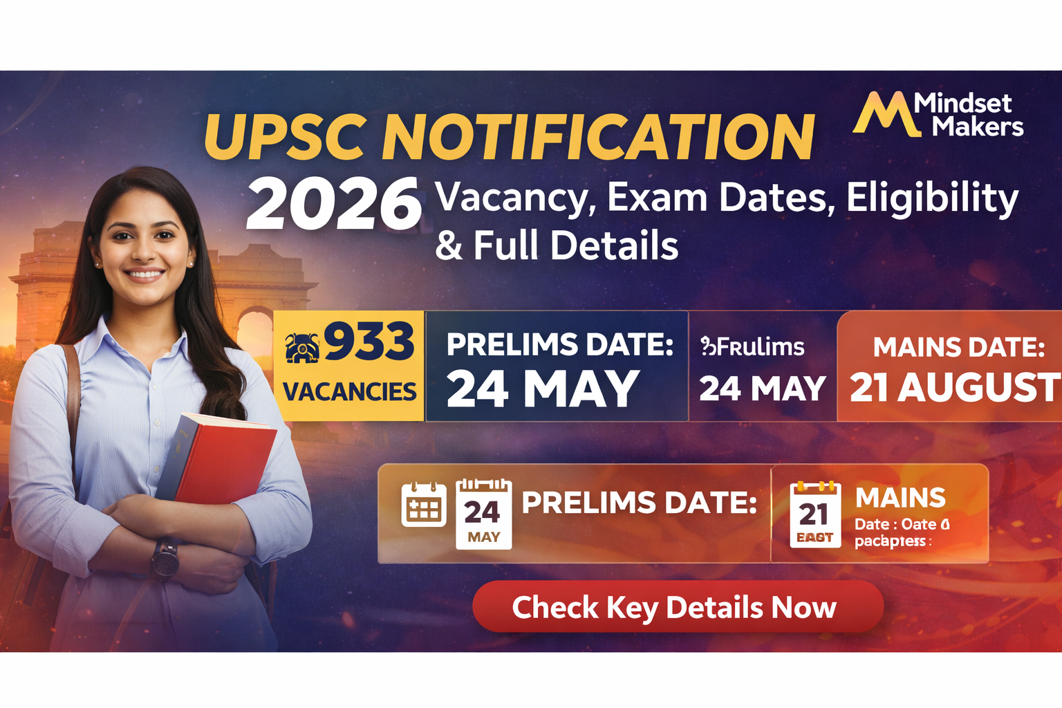 UPSC Notification 2026 PDF Out: Check Vacancy, Prelims & Mains Dates, Eligibility Criteria
