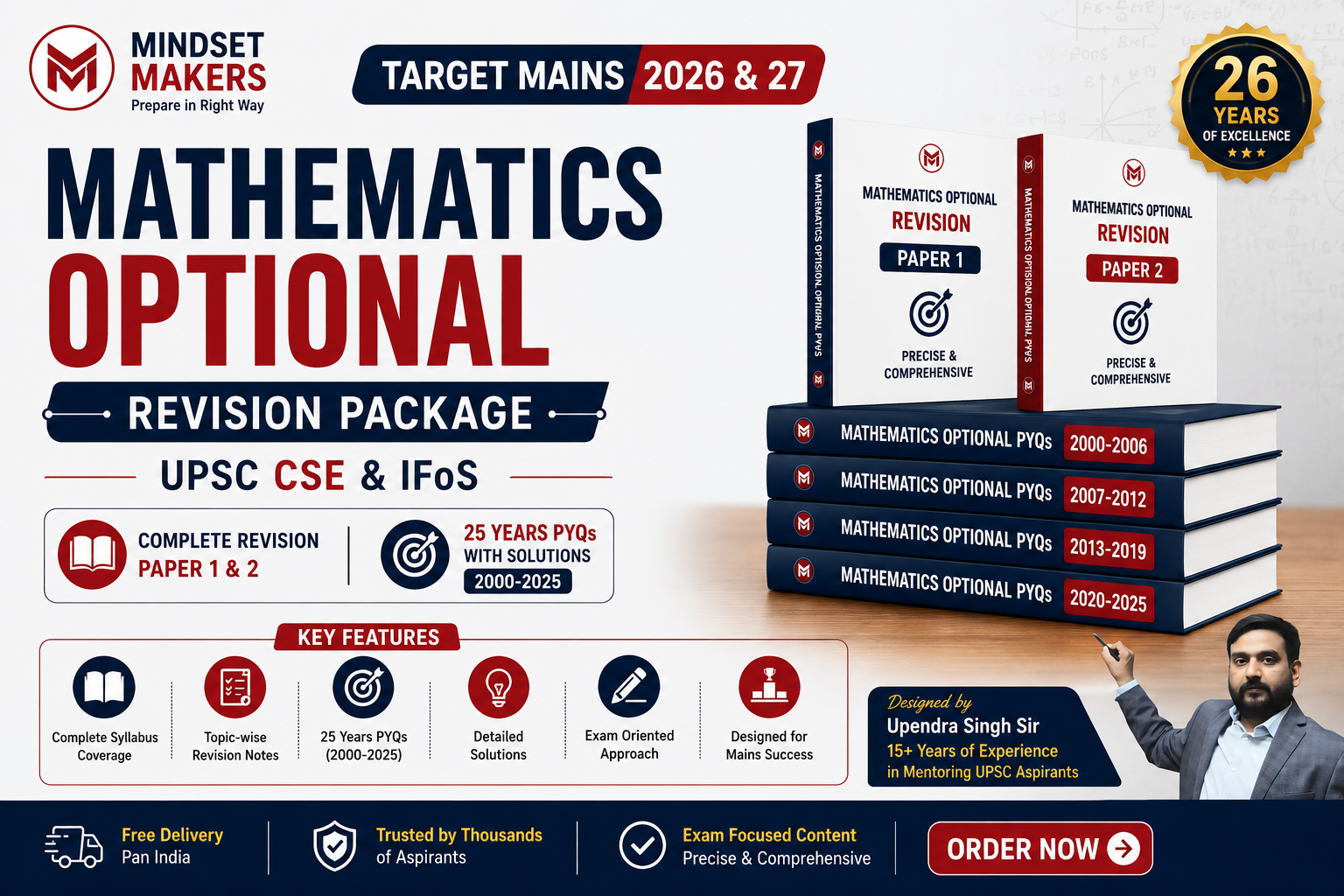 25 Years Mathematics Optional PYQs with Solutions